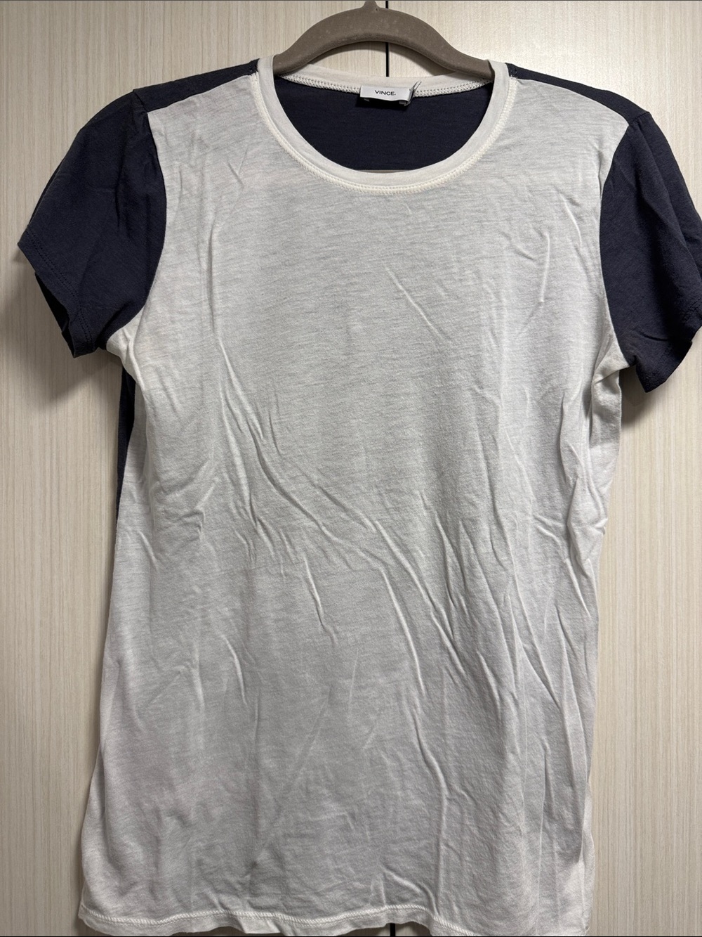 Vince grey/White Tee Short Sleeves